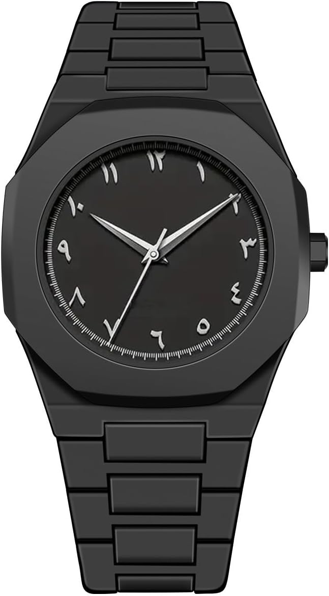 Arabic Men's Sketch Comic Style Watch